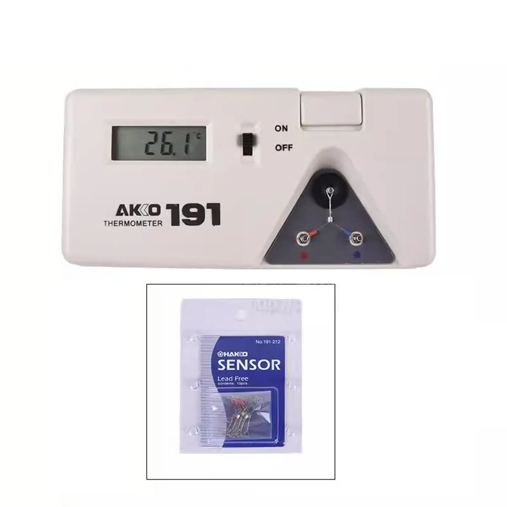NOVFIX Cyfrowy termometr do lutownicy Tester temperatury Wyświetlacz LCD 0-700 ℃   z 5-częściowym zestawem czujników bezołowiowych