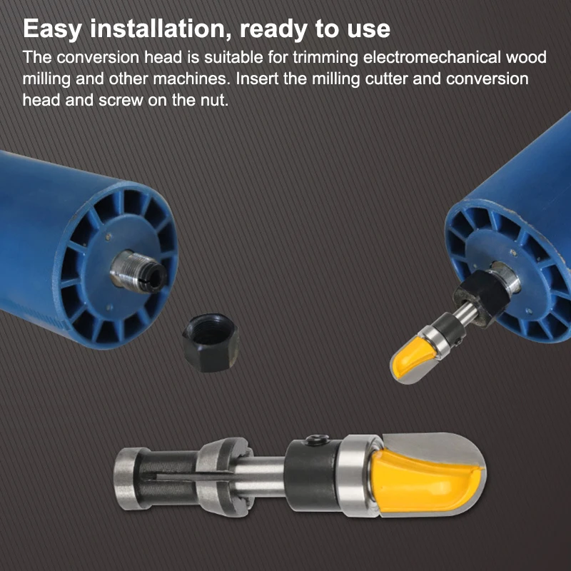 

M17 6/6.35/8mm Collet Chuck Adapter Set with Nut, for Engraving, Trimming & Milling Machines, Metal Accessory