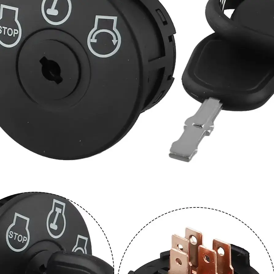 Ignition Switch With Key For 925-04228 725-04228 Riding Lawn Mowers Metal 3 Position Stop Replacement Part For Garden Yard Outdo
