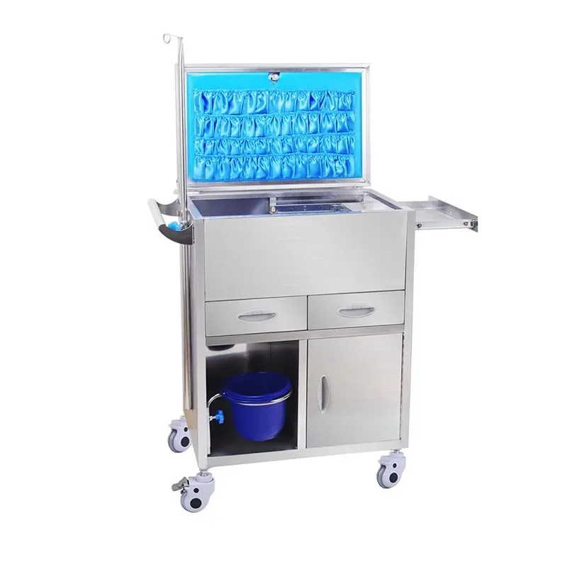 Stainless steel care single door double door upper flip cart