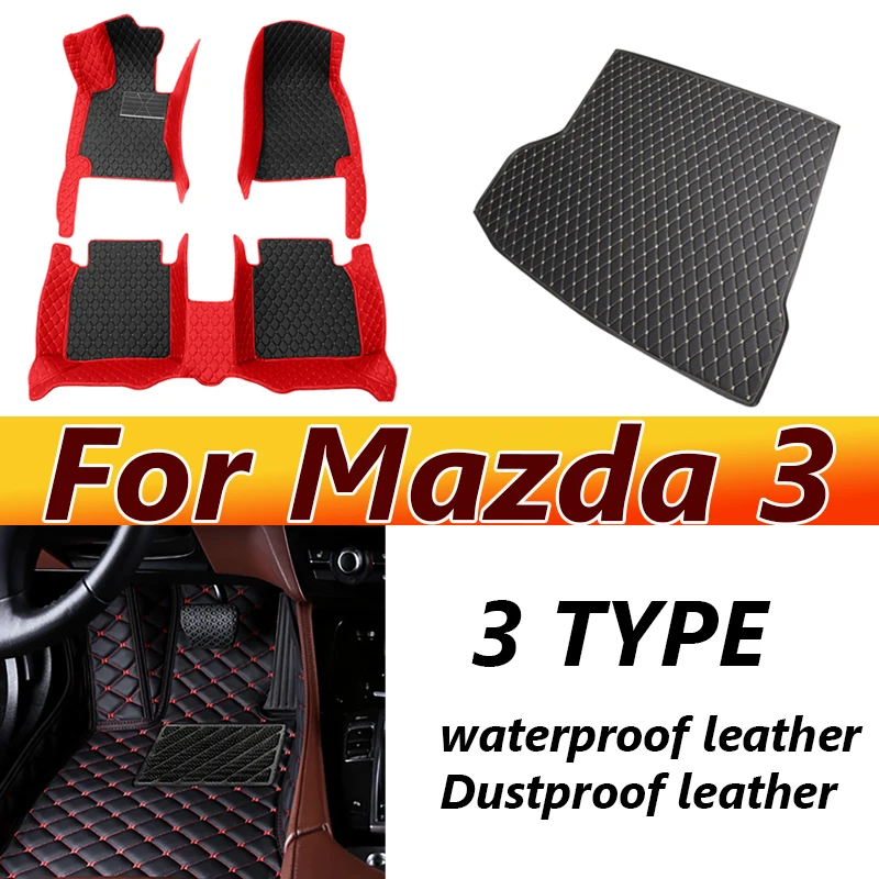 Car Floor Mats For Mazda 3 Axela Sedan 2022 2021 2020 Carpets Parts Protector Auto Interior Accessories Rugs Foot Pads Covers