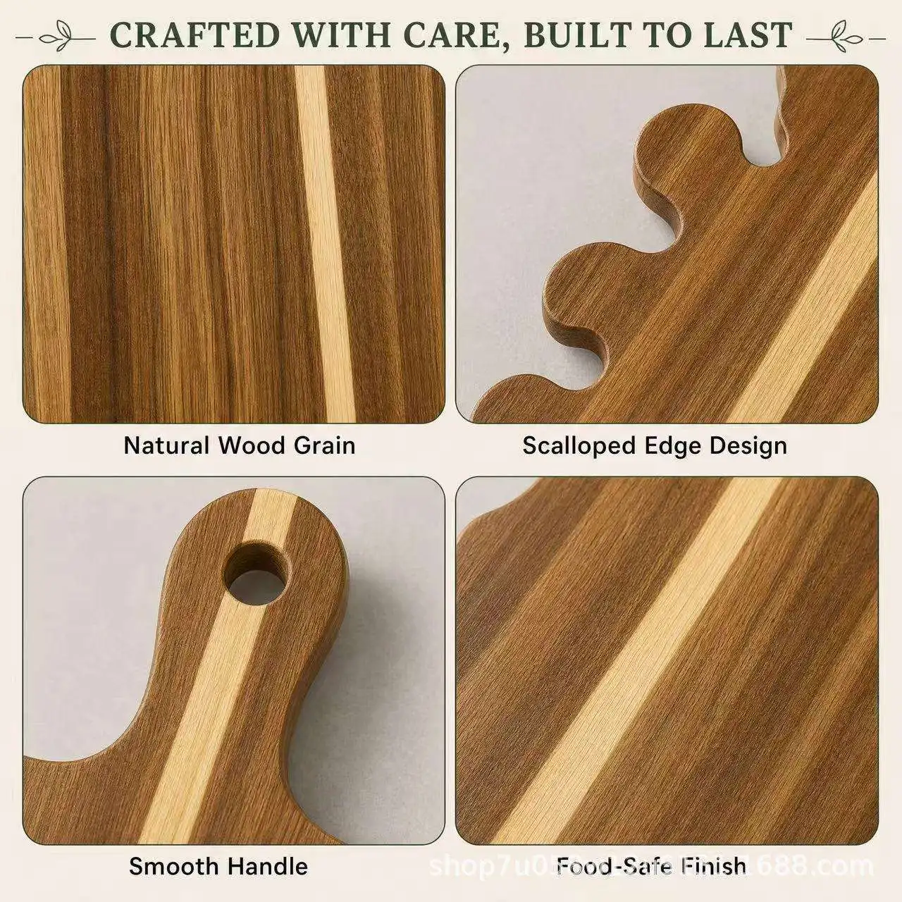 Xmas Acacia Wood Charcuterie Board With Handle, Christmas Serving Platter for Gingerbread Man Reindeer Snowflake Shaped Food