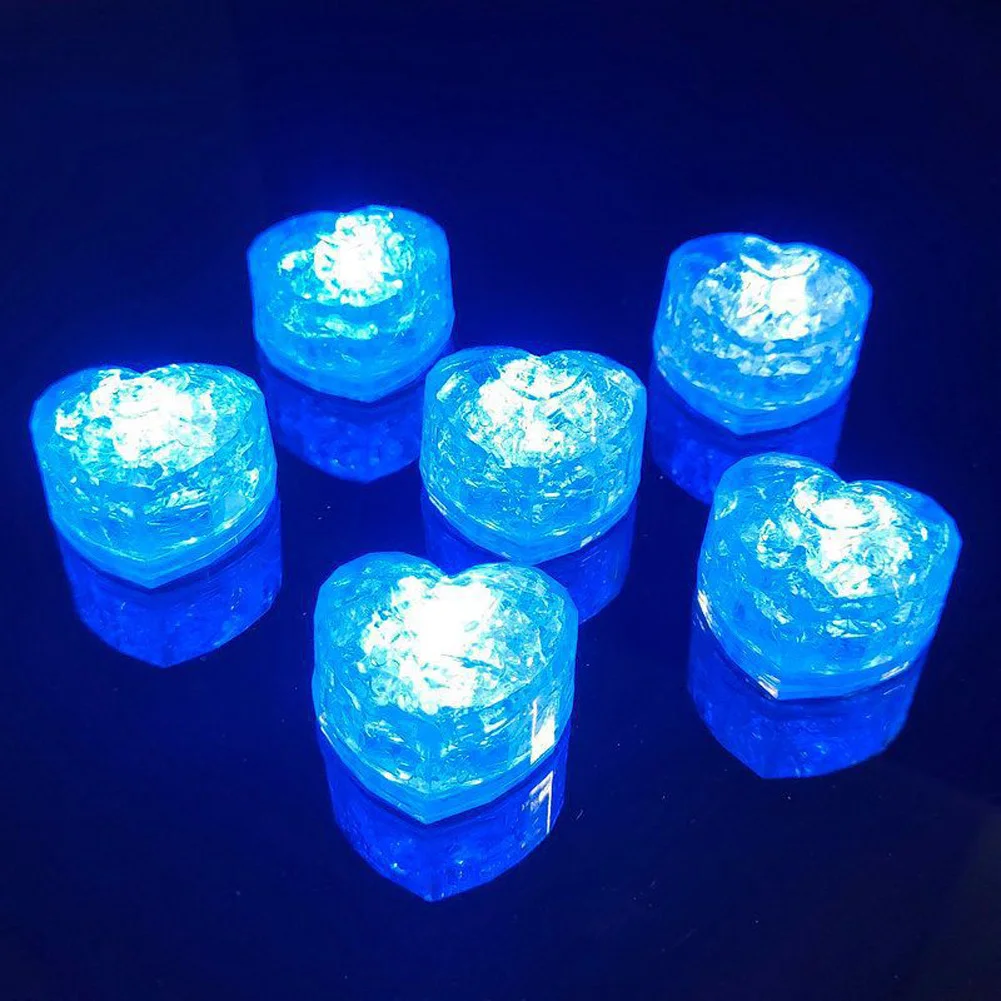 12pcs Light Up Ice Cubes For Drinks Reusable Led Flashing Ice Cubes For Bar Club Wedding Birthday Champagne Decoration