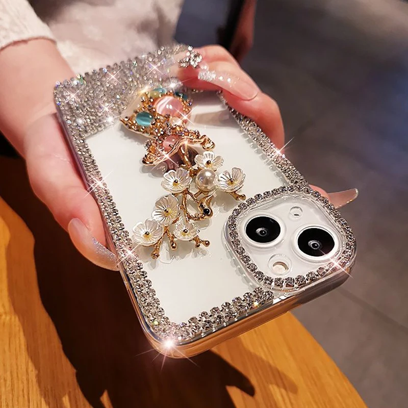 Glitter Handwork Luxury Case For Huawei Pura 70 Ultra P60 Pro P50 P40 P30 Lite Mate 60 50 40 30 Pro P smart 2019 2021 Cover