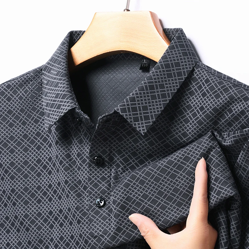 

Brand Design High End Men's Polo Shirt Lapel T-Shirt Summer New No Trace Short Sleeve Fashion Business Casual Versatile Menswear