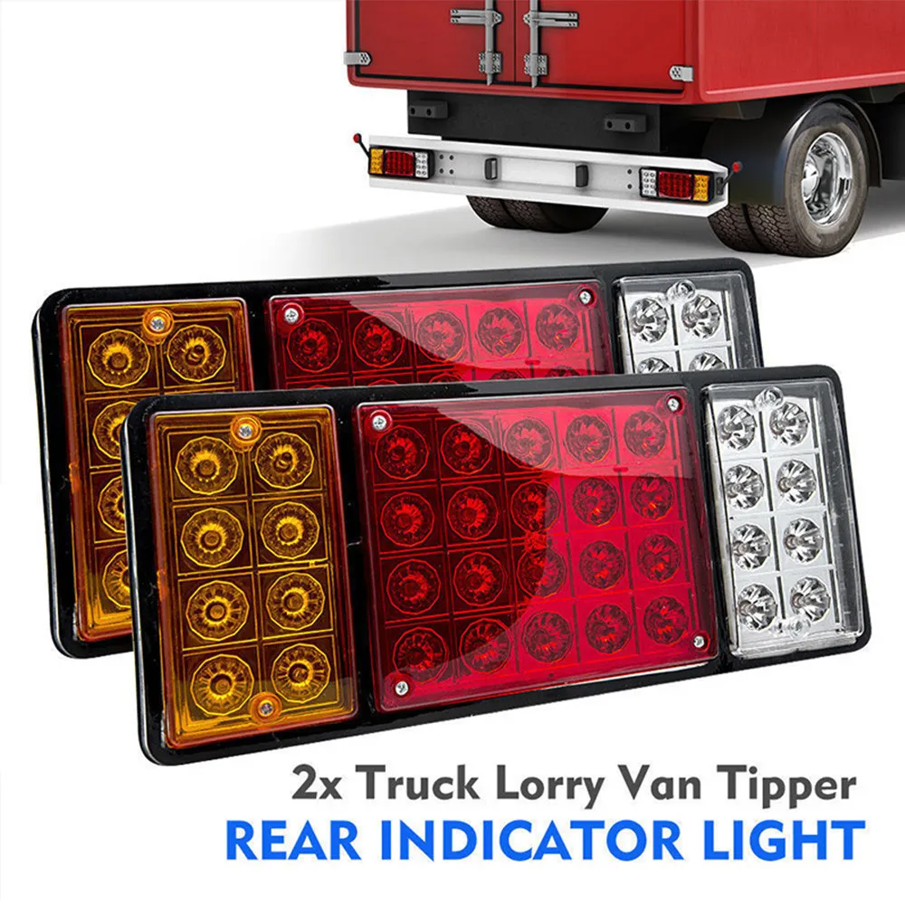 Car Styling 2pcs 36 LED Truck Trailer Rear Tail Stop Brake Reverse Turn Signal Light Indicator Lamp 24V Universal Super Brigt