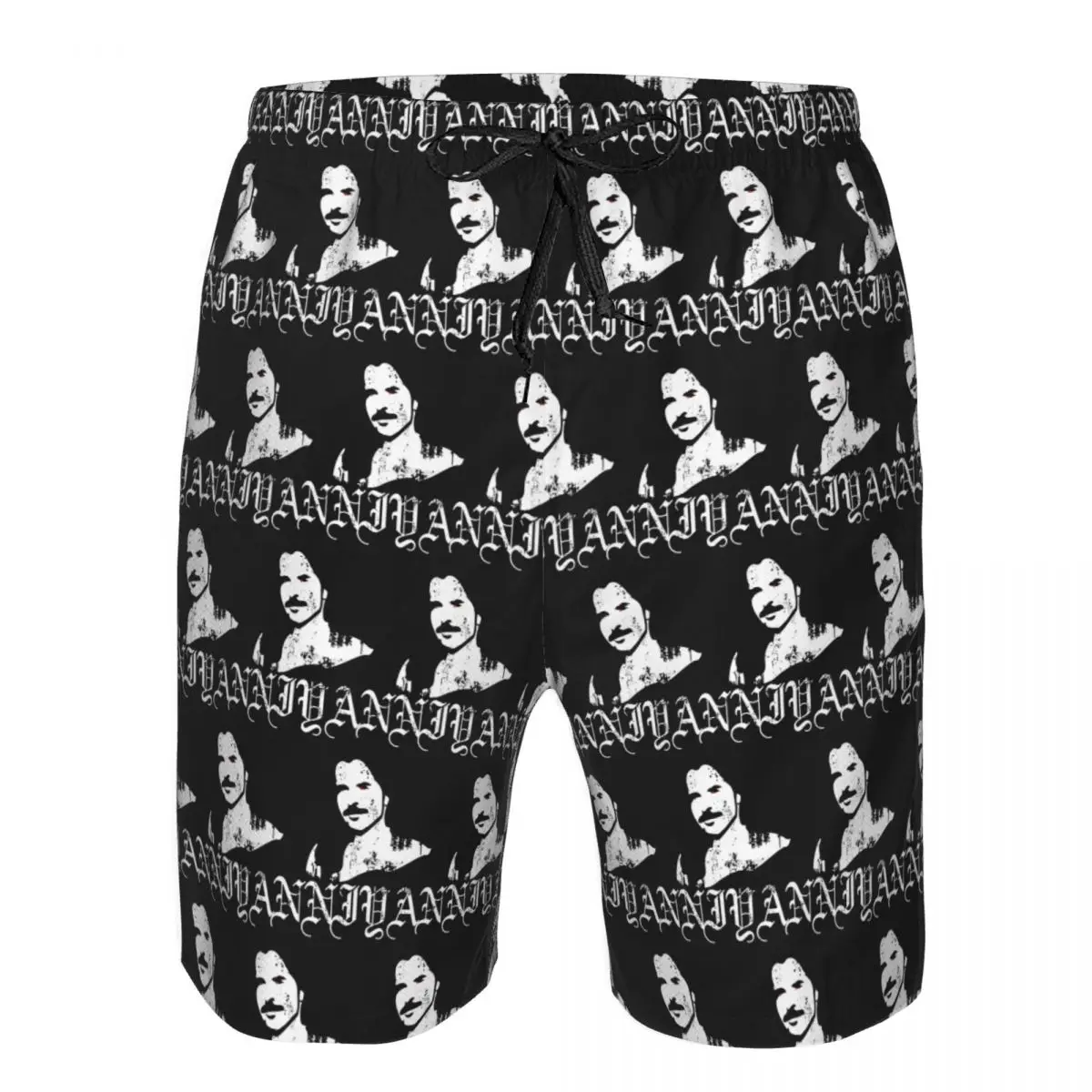 

Yanni Black Metal Trunks Beach Board Shorts Casual Quick Dry Swim Summer Men Pants