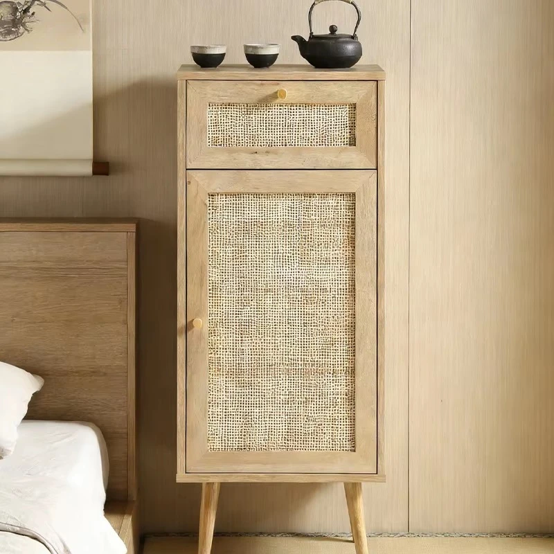 eo-Sideboard Made of MDF with Rattan Weave Panels One Drawer Unit and Full Enclosed Storage for Modern Dining Room Use Aparador^