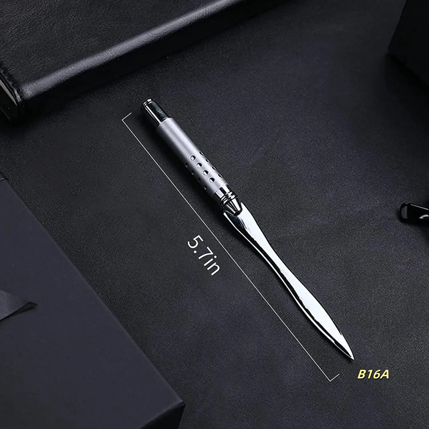 Metal Letter Opener Envelope Slitter Paper Knife Office Knife Metal Plated Envelope Opener Ergonomic Grip Handle