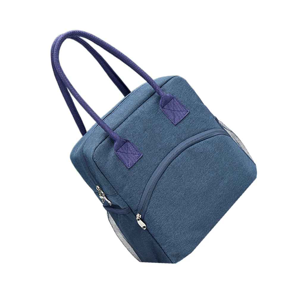 

Bento Bag Simple Portable Heat Preservation Food Grade Insulated Liner Thick Material Compact Size Functional Front