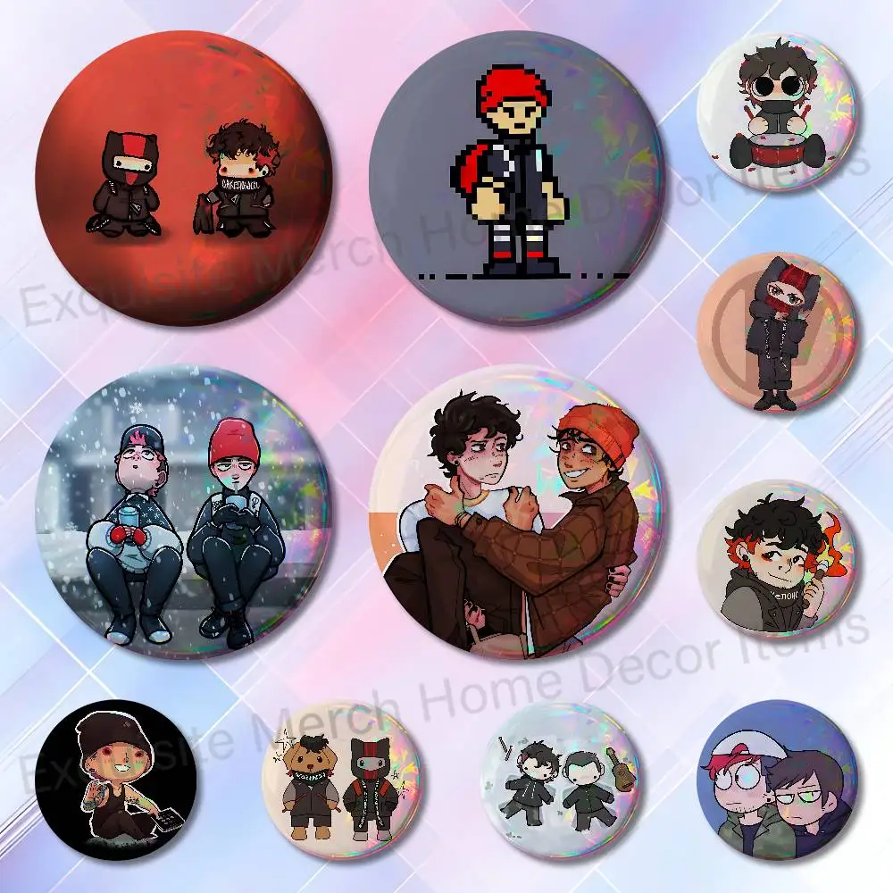 T-Twenty Chibi One P-Pilots Breach Custom Badges 75mm 44mm 25mm Brooch Backpack Hat Enamel Pins Accessories Toys Gifts