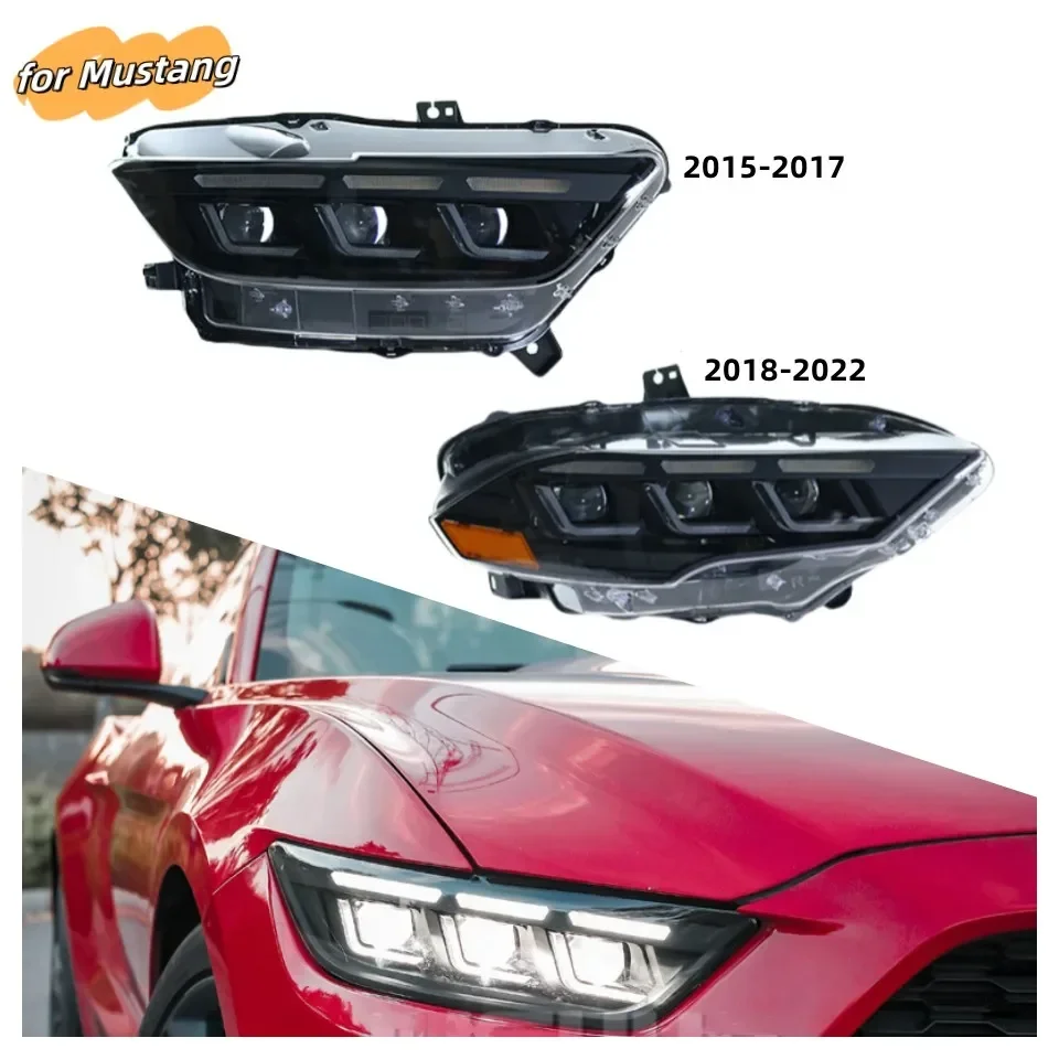 MRD Fit for Ford Mustang 2015-2022 LED Headlights Modified CAR LED Headlamp Assembly New Arrival Car Lights