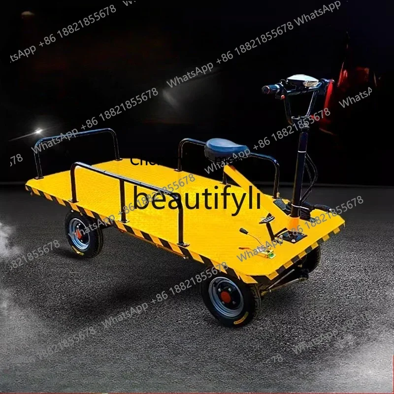 cn8350 ss Electric Flatbed Cart Reversible Construction Site Brick Pulling Warehouse Cargo Transport Heavy Duty Farming Transpor