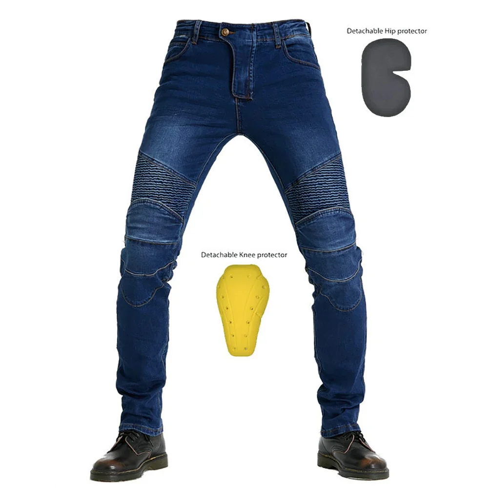 

New Motorcycle Pants Fall Prevention Moto Jeans Men Motocross Pants Motorcycle Riding Protective Equipment Jeans Pants XXS-5XL