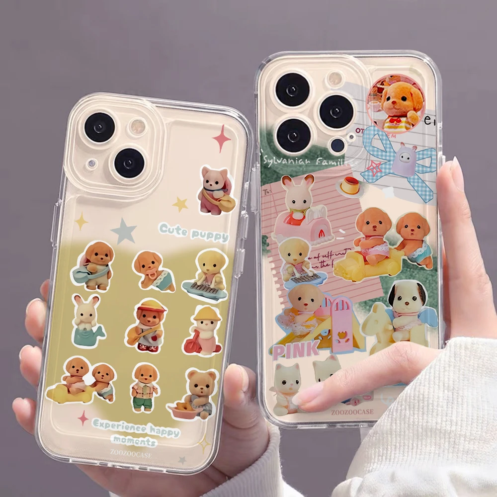 Cute Sylvanians Family Phone Case for Xiaomi Redmi Note 13 12 11 11S 10 10S 9 9S 8 Pro Plus 13C 12C 10C 4G 5G Clear Soft Cover