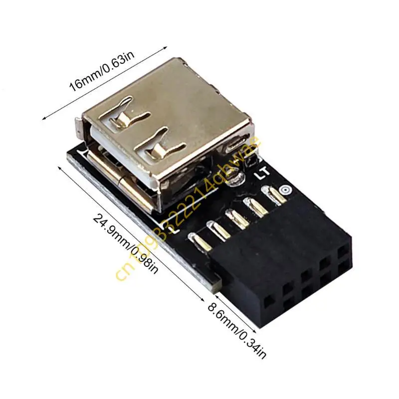 Interne USB -Hub -Expansion 9 Pin Motherboard zu USB 2.0 -Adapter für den drahtlosen Mausempfänger