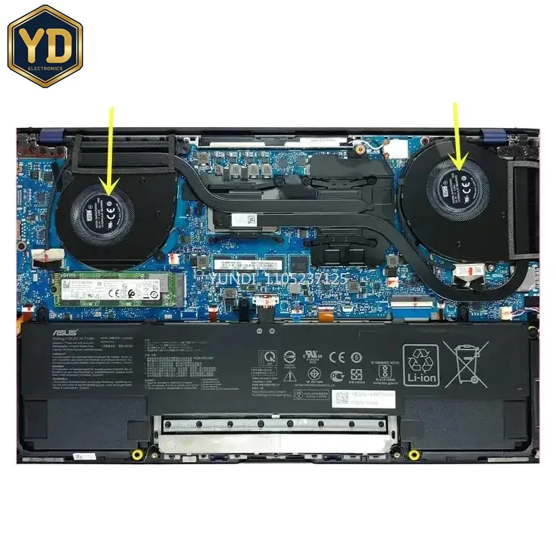YD 90NEW Laptop CPU Cooling Fan For ASUS ZenBook 15 UX533F,/UX533FD/,UX534F UX534FTC Flip UX563F UX563FD BAPA0705R5H Y002 Y003
