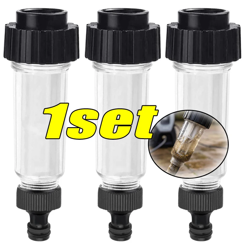

Car Washing Garden Irrigation Transparent G3/4 Threaded Inlet Filter for Pressure Washer for Cleaning Accessories 1set