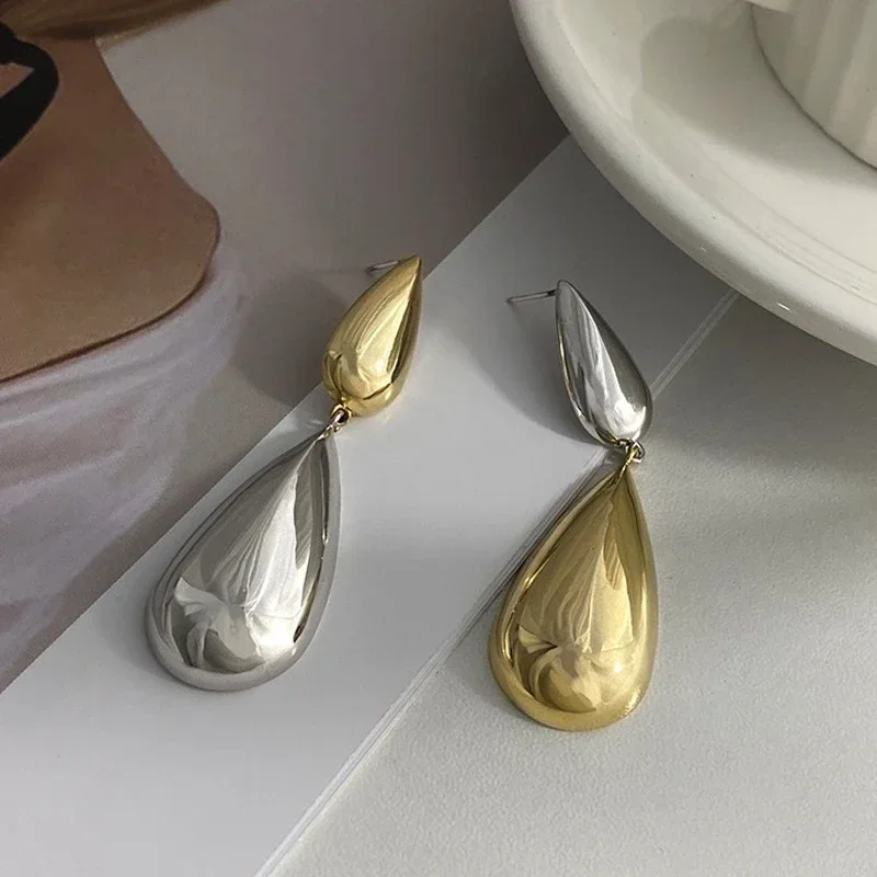 Orecchini pendenti con acqua per donna Moda Oro Argento Colore Orecchini asimmetrici Accessori per gioielli di moda da donna