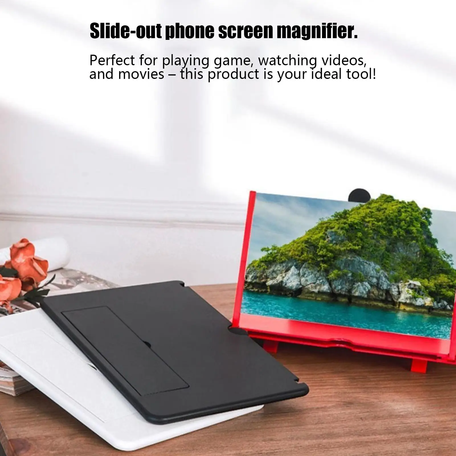 شاشة مكبرة للهاتف الخليوي HD قابلة للطي المكبر للهاتف المحمول شاشة عرض لعبة فيلم الفيديو كتاب المسنين