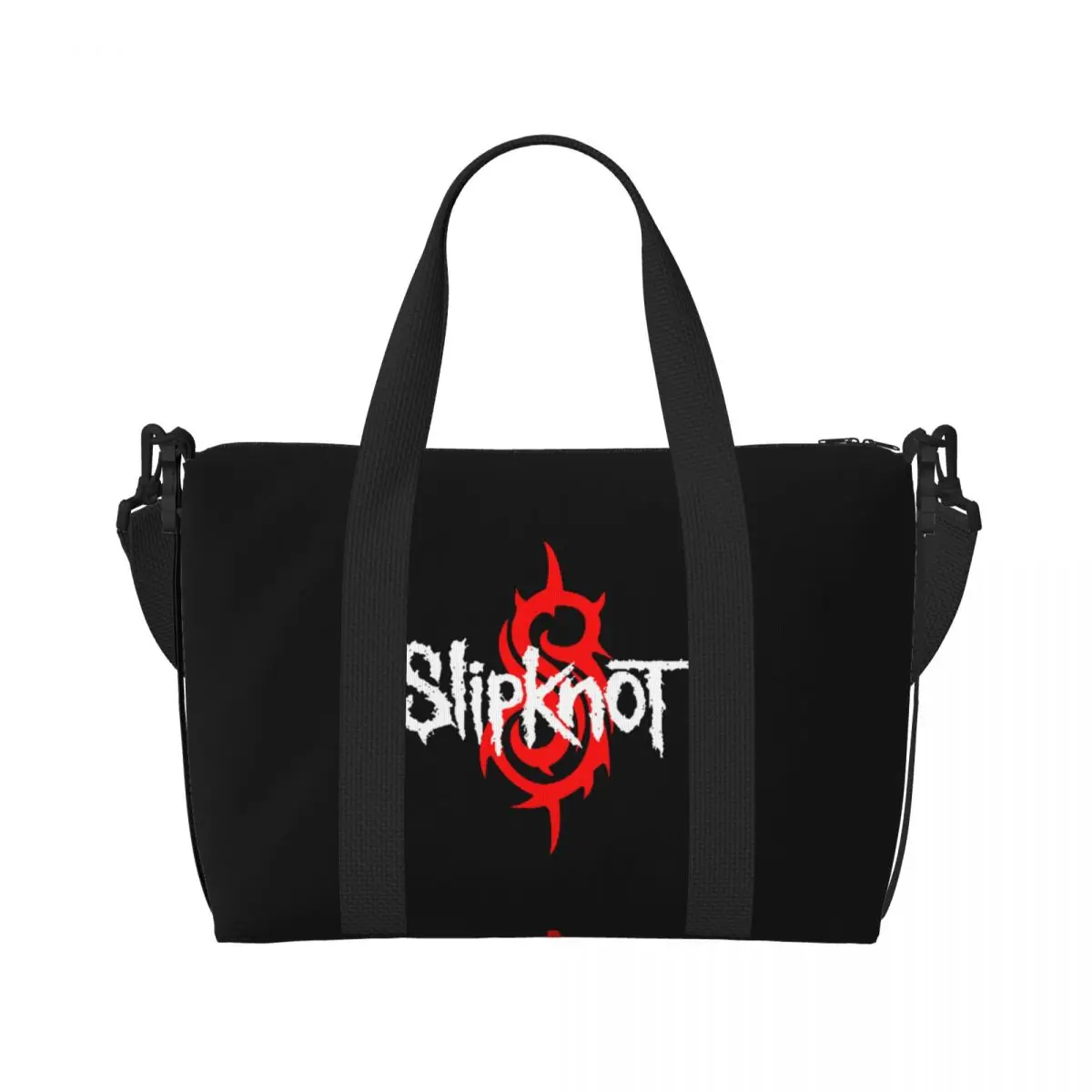 Custom Slipknots Tote Bag for Women Large Capacity Heavy Metal Rock Music Gift Gym Beach Travel Bags