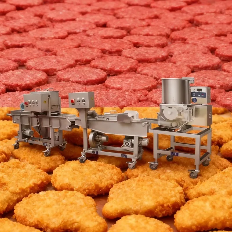 Custom Small Commercial Automatic Battering And Breading Machine For Chicken Nuggets Fish Fillet Sausage Meat Coating Processing