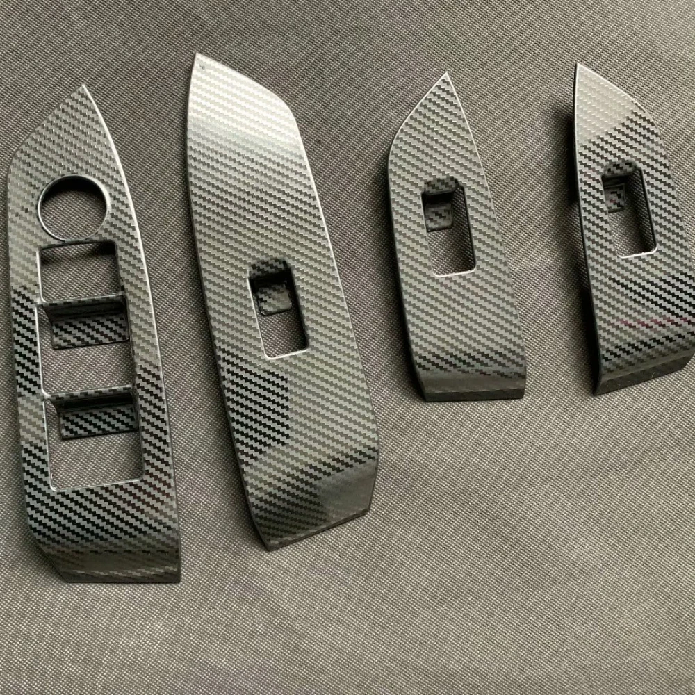 For Mazda CX-5 CX5 KF 2017-2023 2024 Carbon Fiber Window Lift Switch Panel Cover Trim Sticker Car Interior Accessories