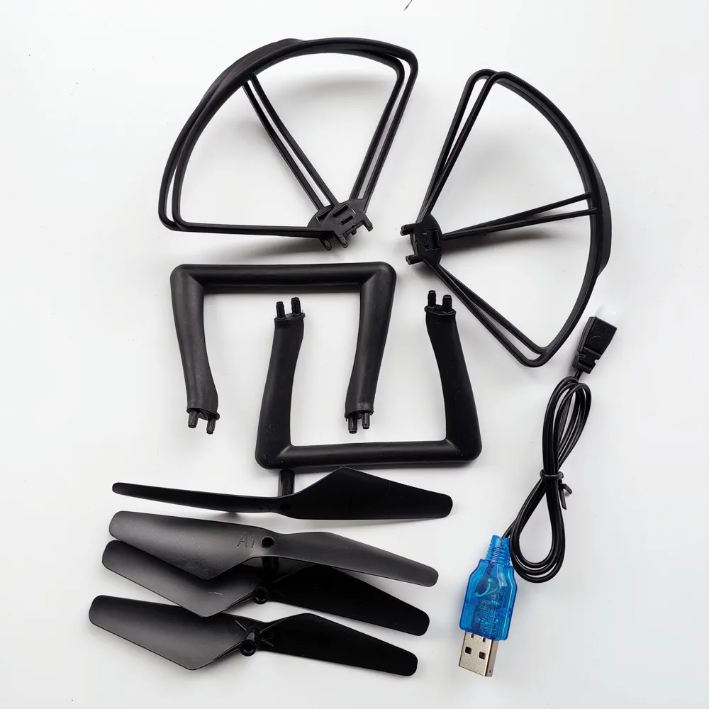 Комплект-аксессуаров-для-дронов-для-радиоуправляемого-квадрокоптера-804-—-главные-и-шестерни-зарядный-кабель-пропеллеры-опорные-ограждения-шасси