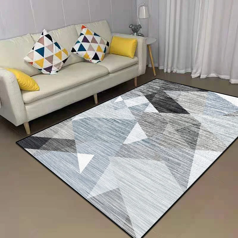 

Modern Living Room Decoration Carpets Nordic Geometry Large Carpet Light Luxury Home Floor Mat Soft Non-slip Bedroom Bedside Rug