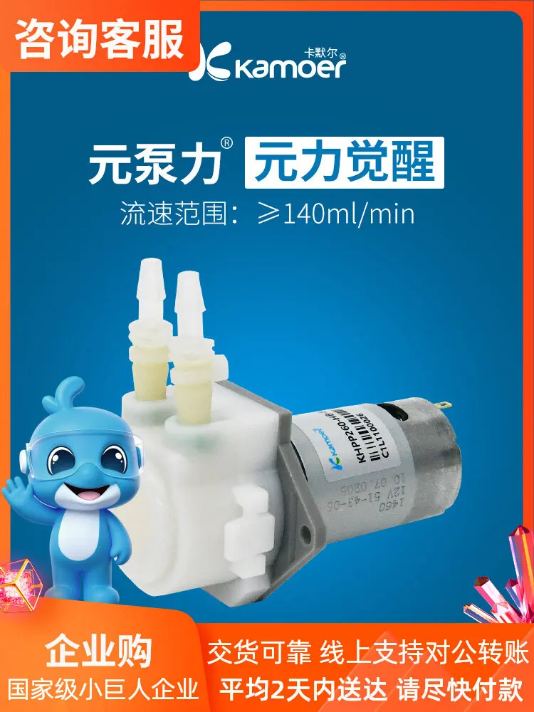 Kamoer 12V Miniature Peristaltic Pump Laboratory Circulation Pump with 24V Adjustable Speed Motor High Flow Rate Suction Pump