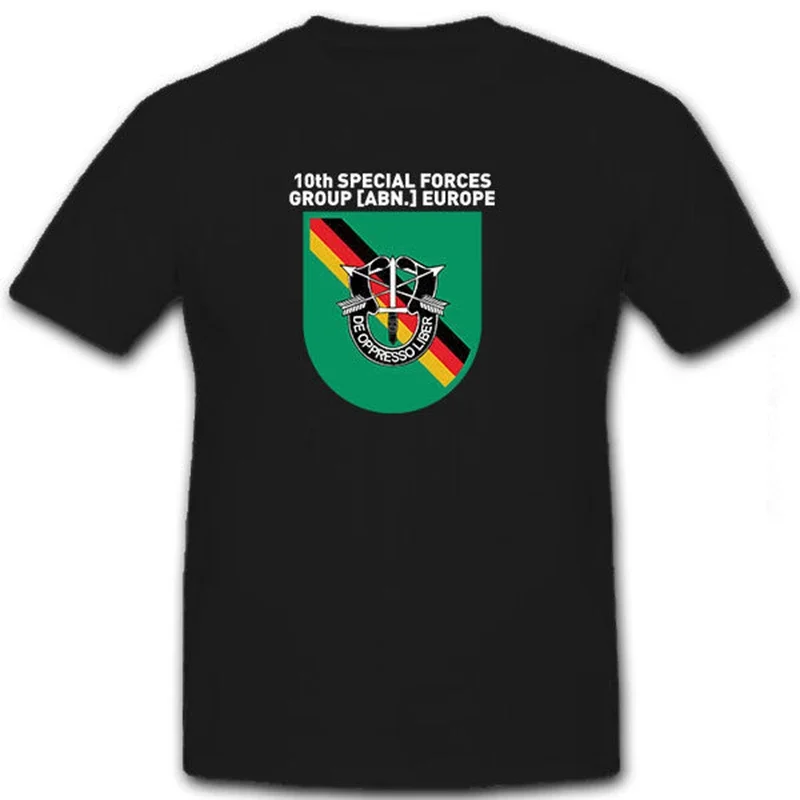 Europe Green Berets 10th Special Forces Group Wappen T-Shirt. Summer Cotton O-Neck Short Sleeve Mens T Shirt New S-3XL