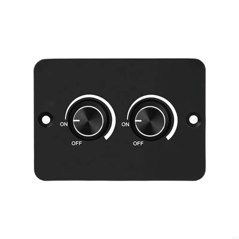 

MOLC Quiet Operate LED Dimmer Switches 2 Gang 60W Capacity Double Knob Device for Car