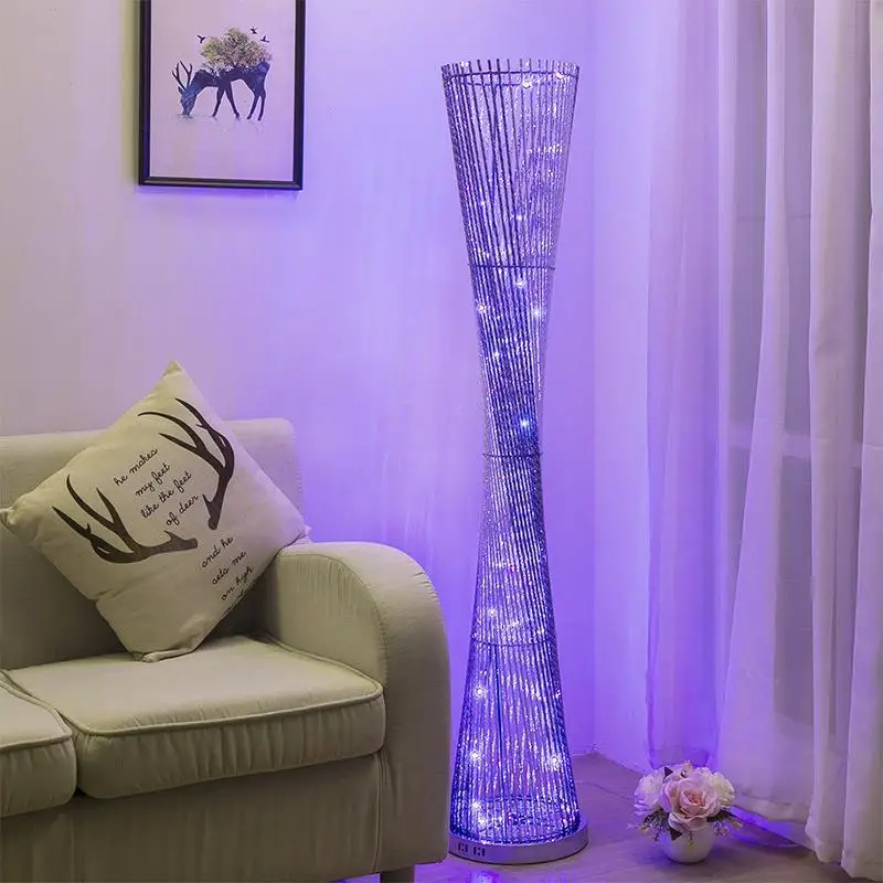 Lámpara de pie decorativa moderna nórdica vertical Simple, creativa y de moda para sala de estar
