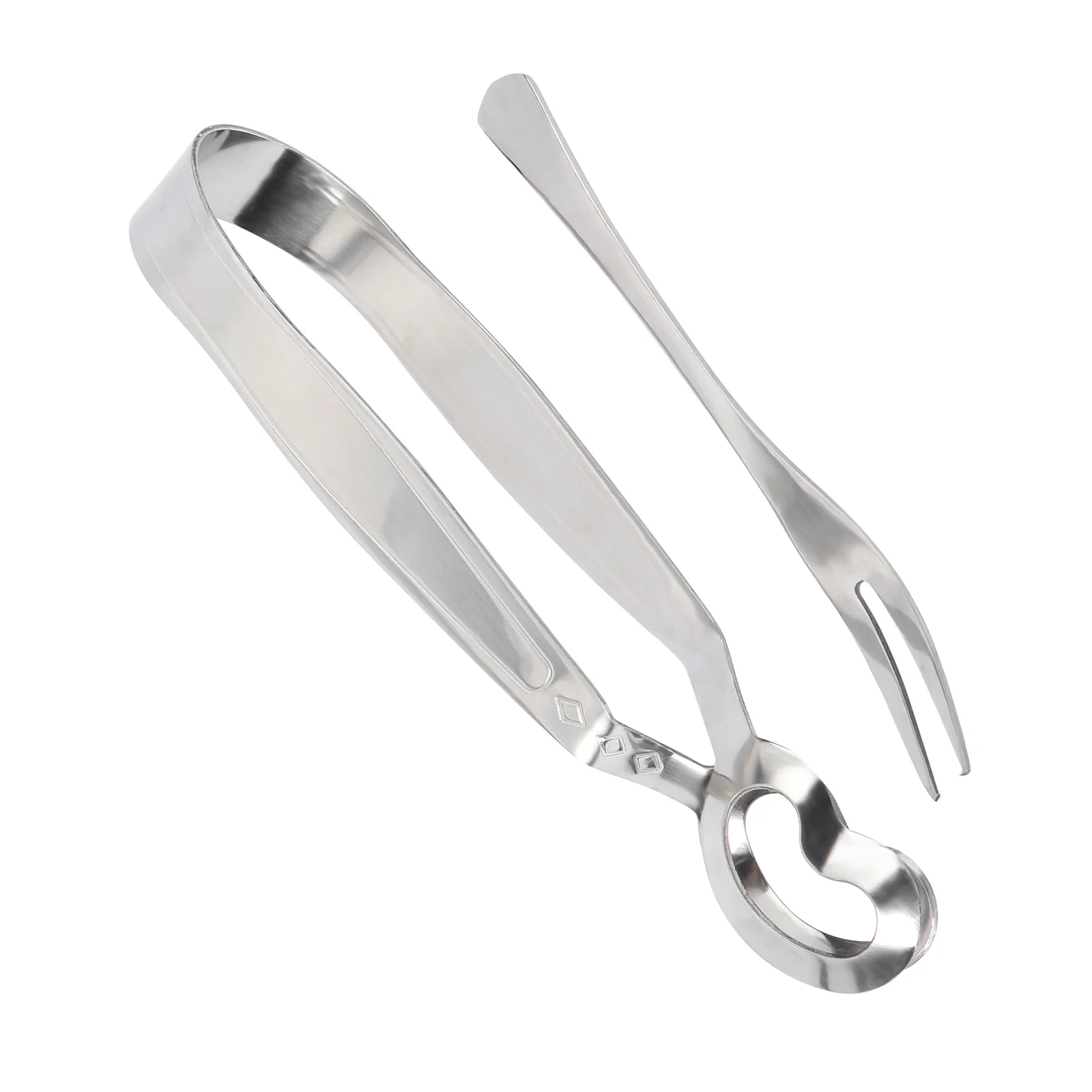 

2pcs Stainless Steel Escargot Snail Fork Tong Set Compact Kitchen Utensil For Serving French Shellfish Appetizer Seafood