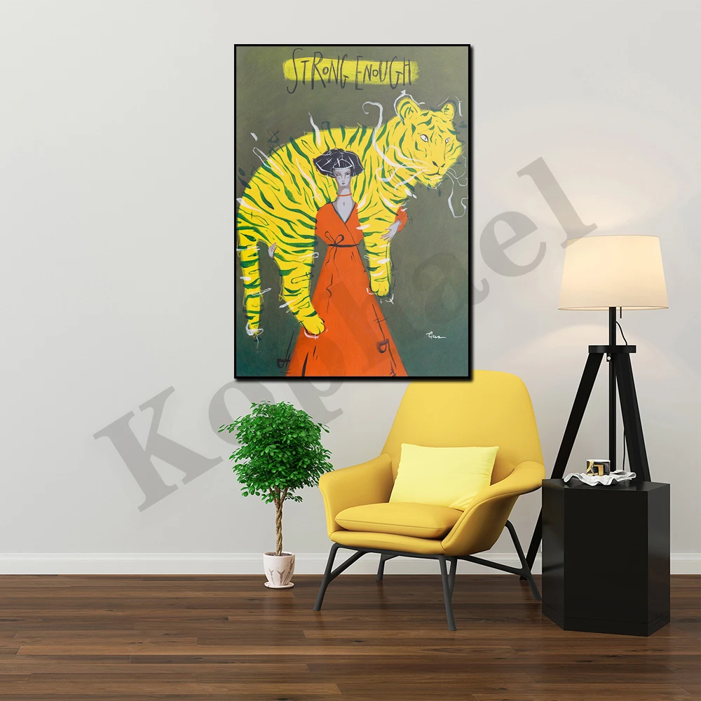 Abstract Tiger And Woman - 