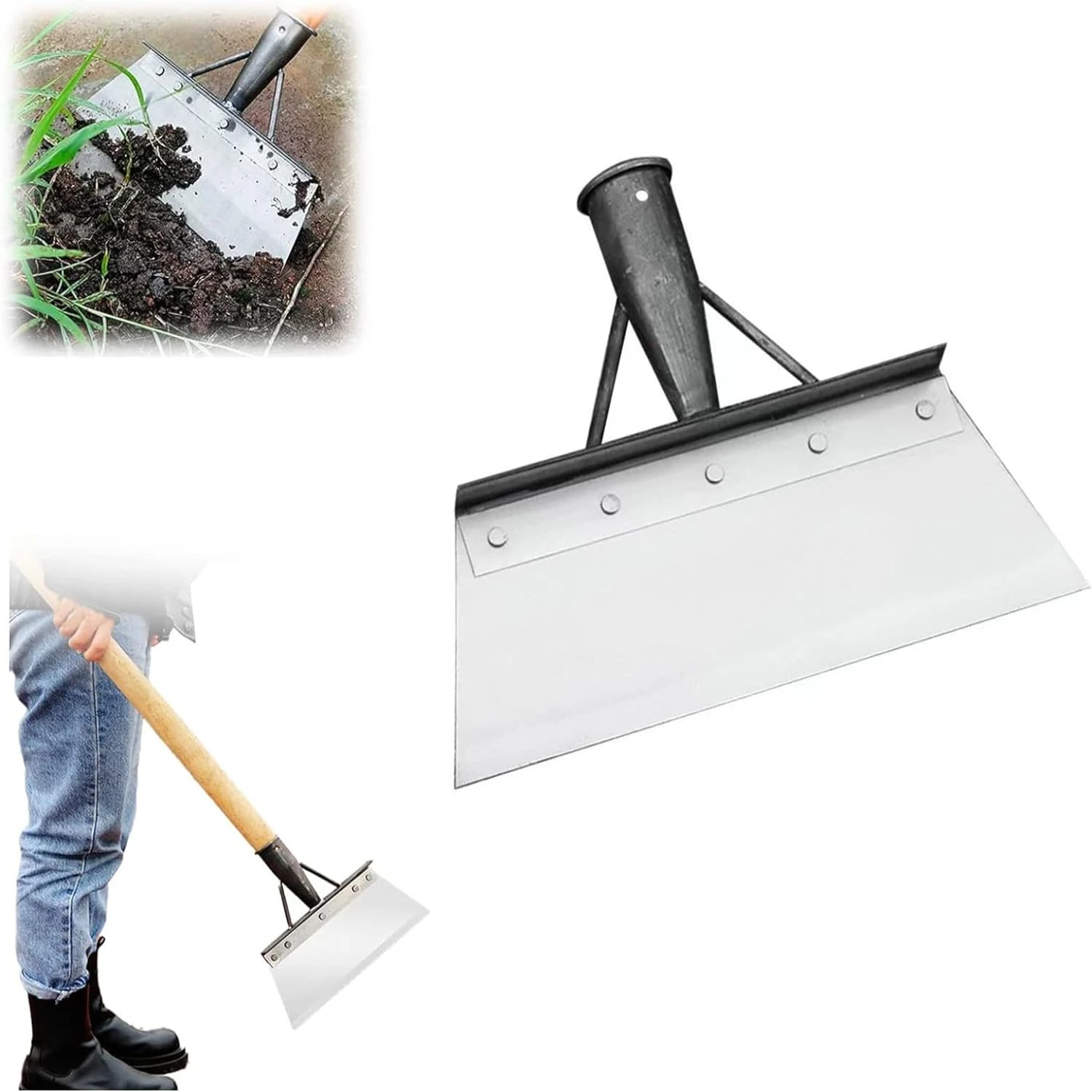 

Experience gardening bliss with this exceptional, heavy-duty flat spade shovel - effortlessly tackle any task with this top-of-t