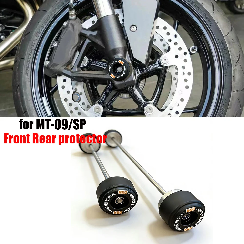 for Yamaha MT-09 / SP 2024-2025 New motorcycle accessories front and rear wheel spindle collision slider protector anti fall kit