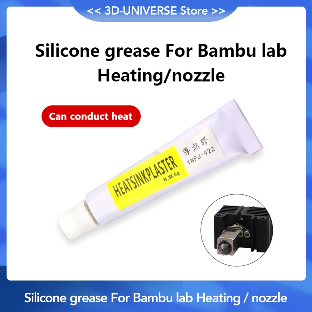 Silicone Grease for Bambu Lab Heating/Nozzle MK8 E3D Adhesive Leak Proof, Heatsink Cooling Thermal conductive adhesive CR10