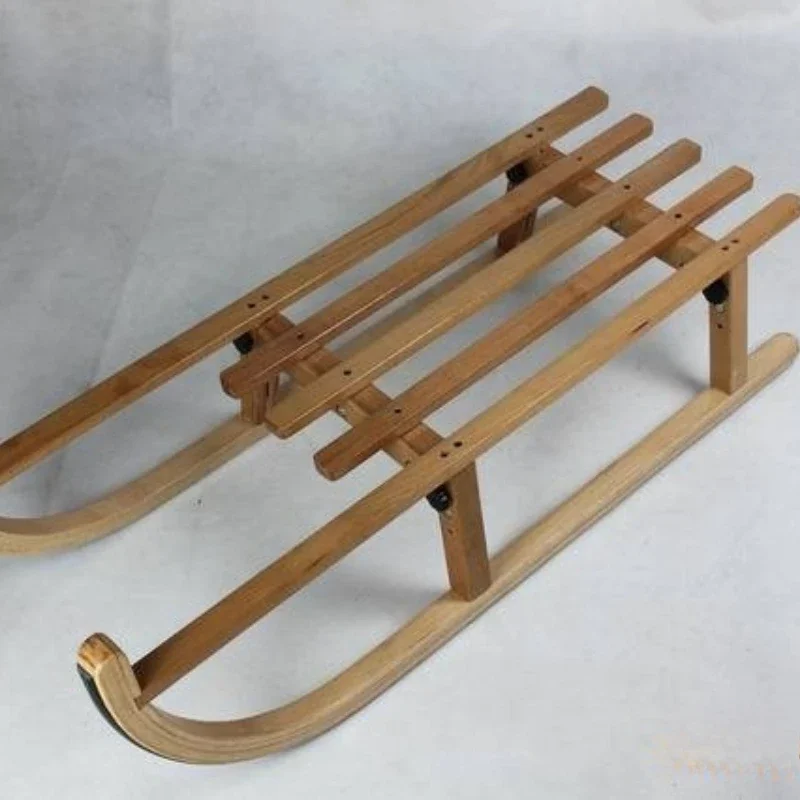 Folding wooden ski portable climbing plow snowboard foldable