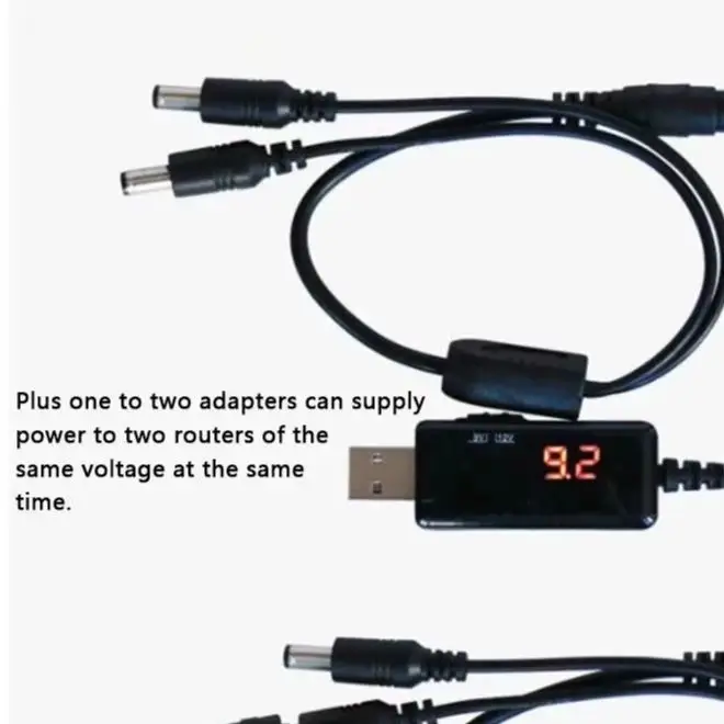 USB DC For Boost Converter 5V Input Generates 9V or 12V Output with Onboard Selector Switch and LED Display for Router Backup
