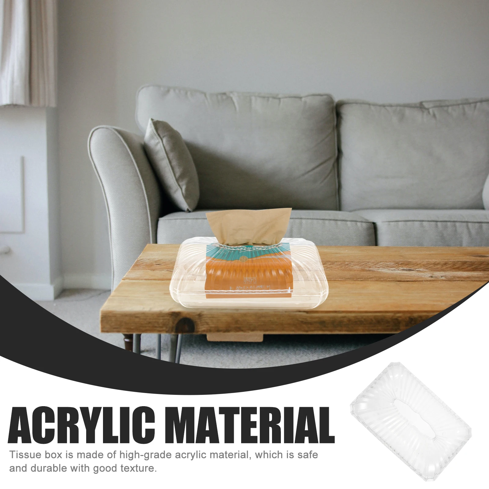 

Stylish Acrylic Transparent Box Modern Paper Napkin Holder For Home Office Bedroom Clear Storage Organizer Case Living Room Car