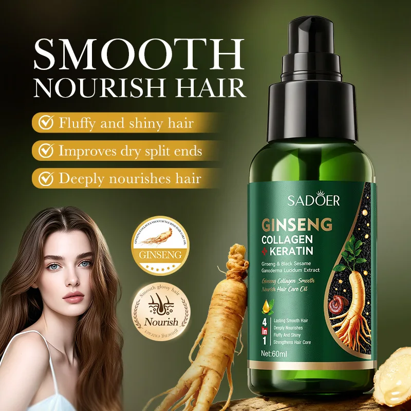 

SADOER Ginseng Collagen Smooth Nourishing Hair Care Oil Nourishes and Repairs Damaged Hair Care Products