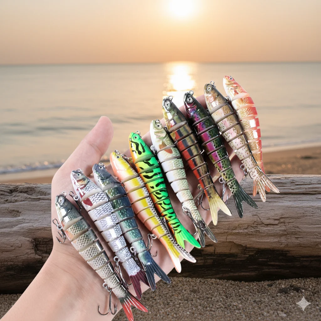 

10pcs 10cm 11.4g Sinking Wobblers Fishing Lures set Multi Jointed Swimbait Hard Bait Fishing Tackle For Bass Isca Crankbait