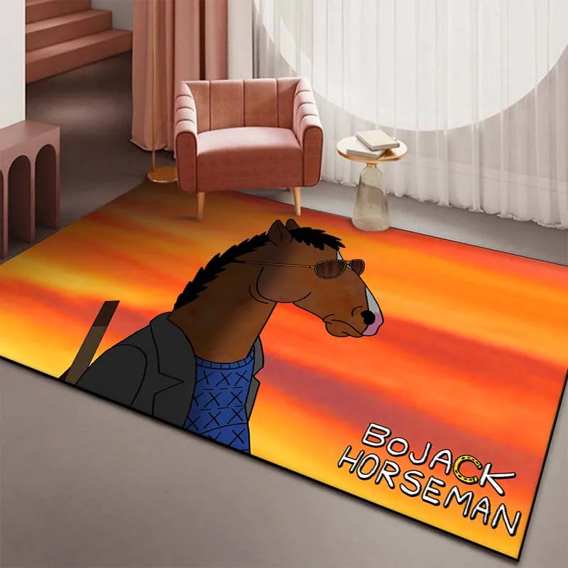 15 Size Cartoon B-Bojack Horseman Pattern Rug Carpet for Living Room Bathroom Mat Creative Doormat Carpet for Bedroom Home Decor