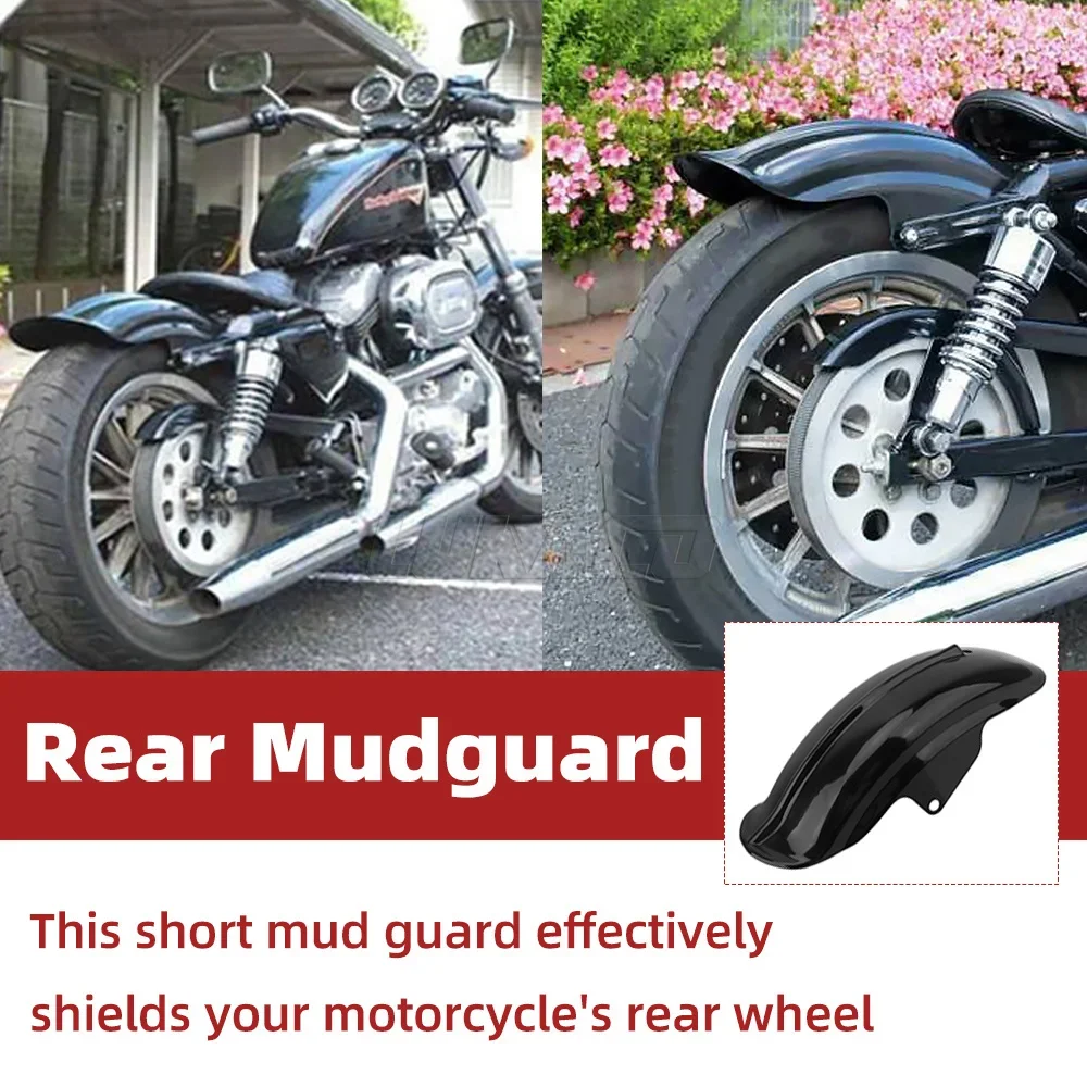 Rear Fender Motorcycle Universal Mudguard ABS Short Mud Guard For Bobber Chopper Cafe Racer Motocross Accessories Parts Frames