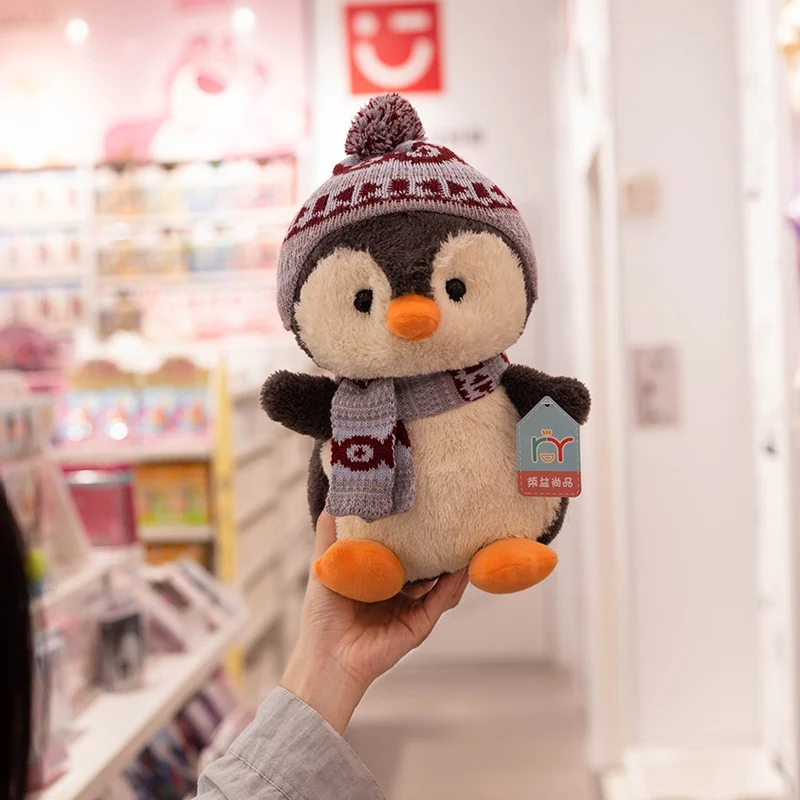 Leuke sjaal pinguïn knuffel tas knuffels pinguïn rugzak kinderen verjaardagscadeau voor meisjes jongens