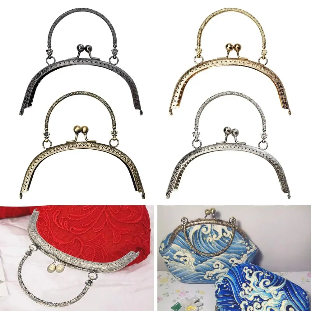 1Pcs Mini Purse Frame Kiss Clasp Purse Clasp Frame Buckle Vintage Metal Bag Hardware DIY Craft Handle Bag Making Accessories