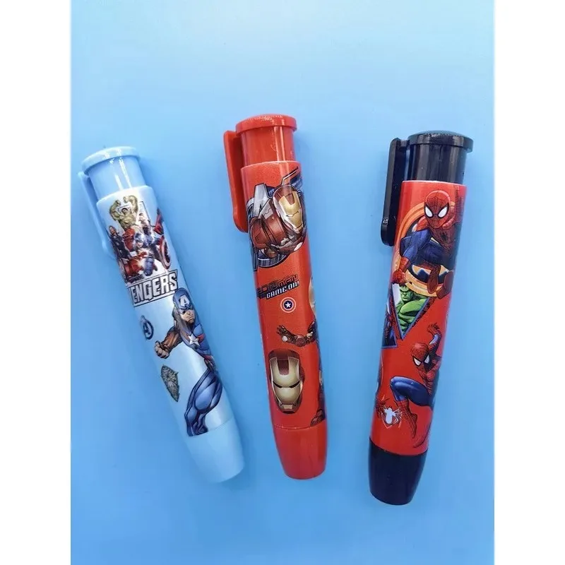 Marvel The Avengers Pushable Eraser Anime Figures Iron Man Spider-Man Captain America Cartoon Stationery Children Birthday Gifts