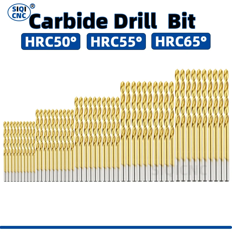 50Pcs Professional Titanium Coated Drill Bits HSS High Speed Steel Drill Bits Set Tool High Quality Power Tools 1/1.5/2/2.5/3mm