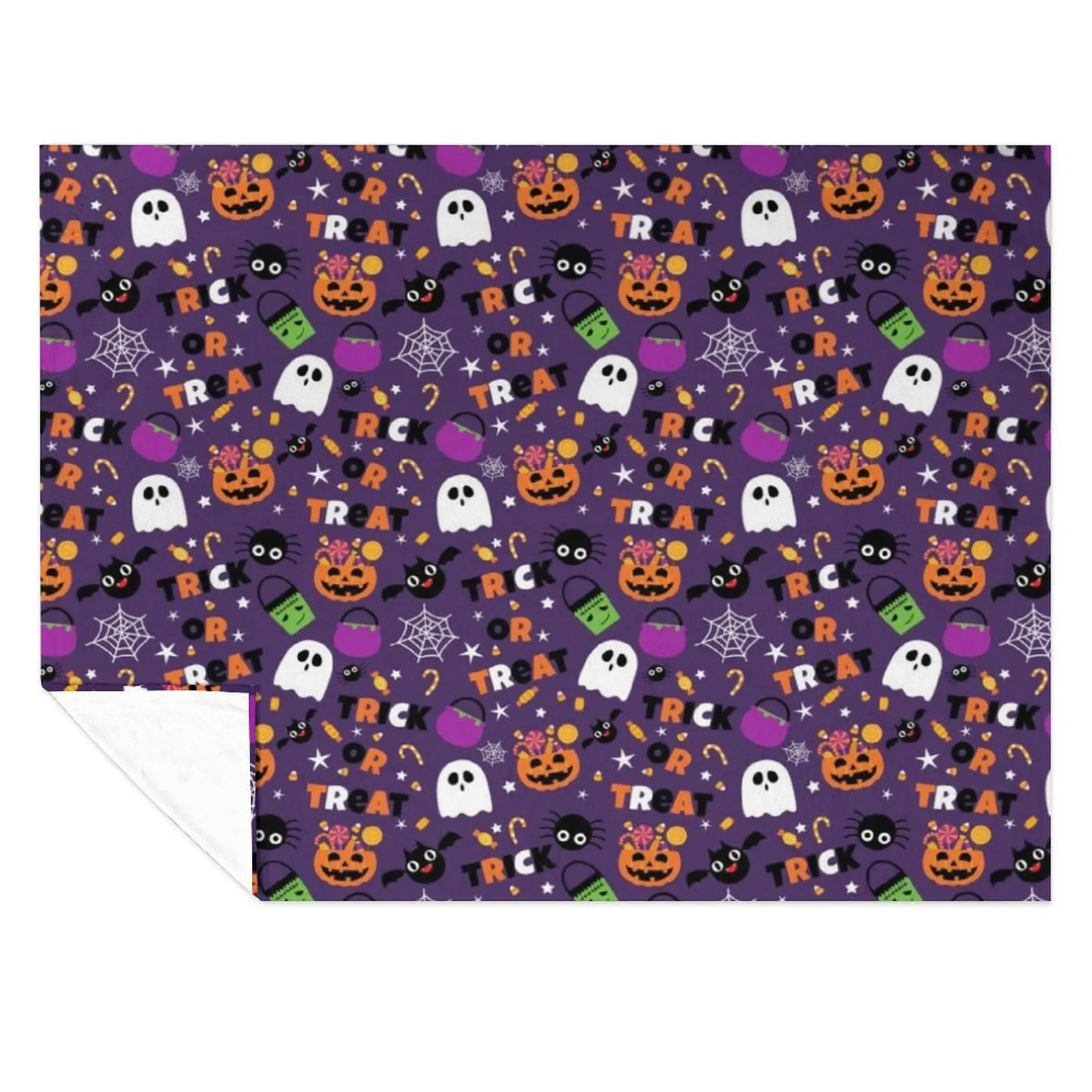 

Halloween sweet candy seamless pattern Throw Blanket Single heavy to sleep Flannels Thermal Blankets